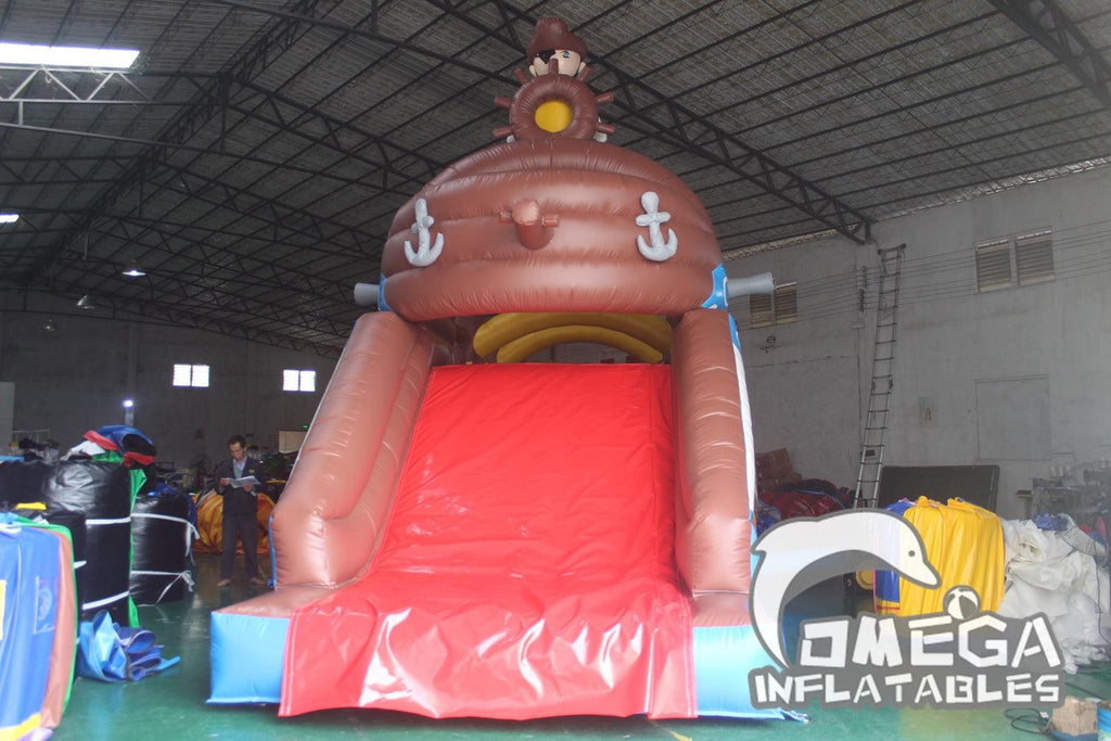 Pirate Ship Inflatable Obstacle Course - Omega Inflatables Factory