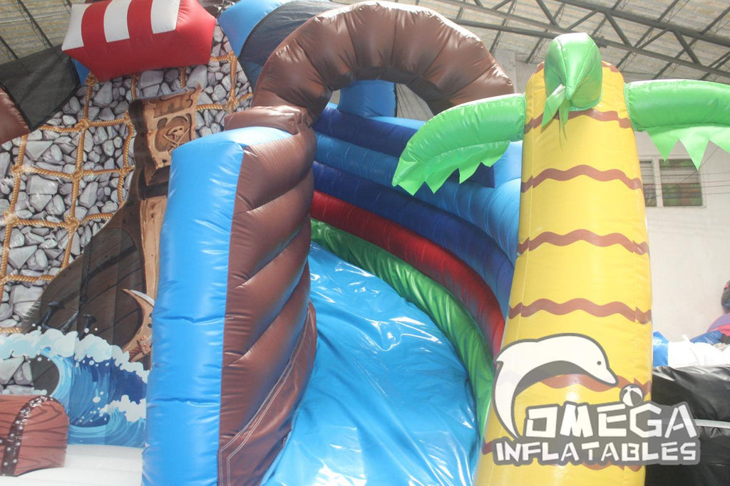 Inflatable Pirate Treasure Water Slide - Omega Inflatables Factory