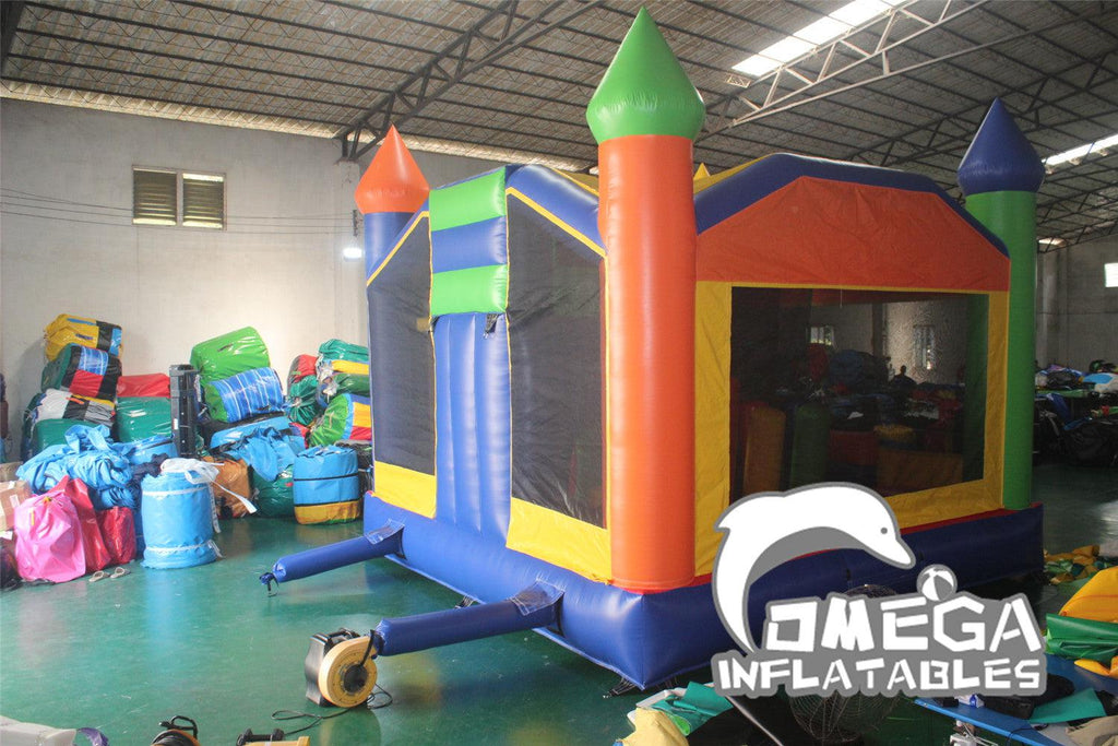 Rainbow 5-Part Multi Play Inflatable Combo - Omega Inflatables Factory