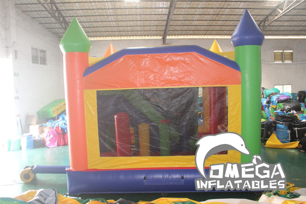 Rainbow 5-Part Multi Play Inflatable Combo - Omega Inflatables Factory