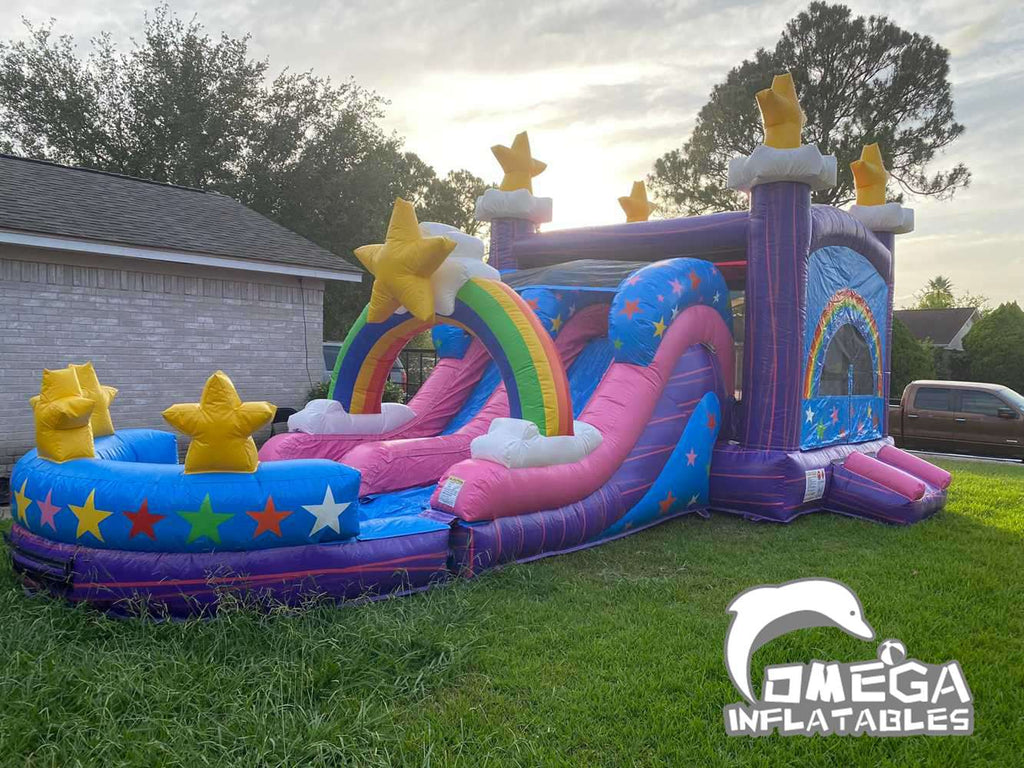 Rainbow Commercial Inflatable Wet Dry Combo