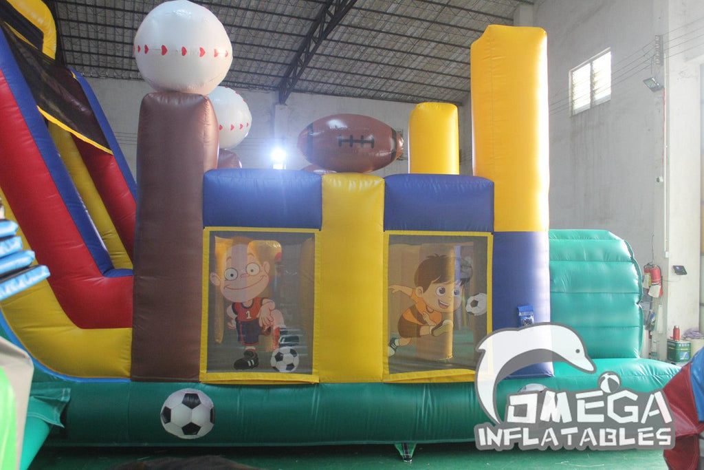 33FT Long Inflatable Sports Obstacle Course - Omega Inflatables Factory