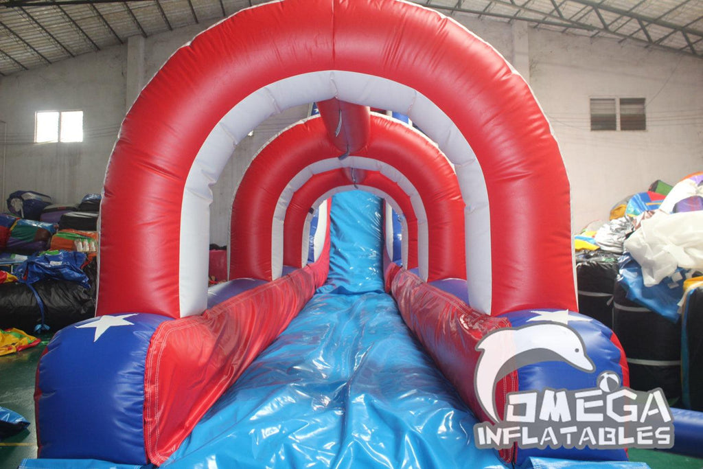 22FT Inflatable Star Water Slide with Slip N Slide - Omega Inflatables Factory