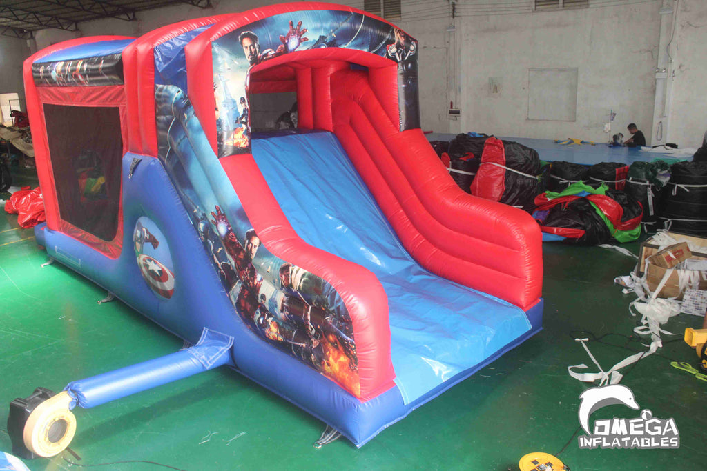 Super Heroes Obstacle Course Commercial Inflatables for Sale