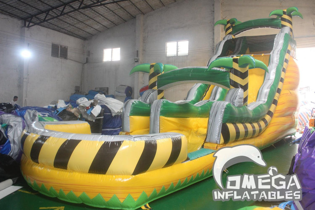18FT Toxic Paradise Water Slide - Omega Inflatables Factory
