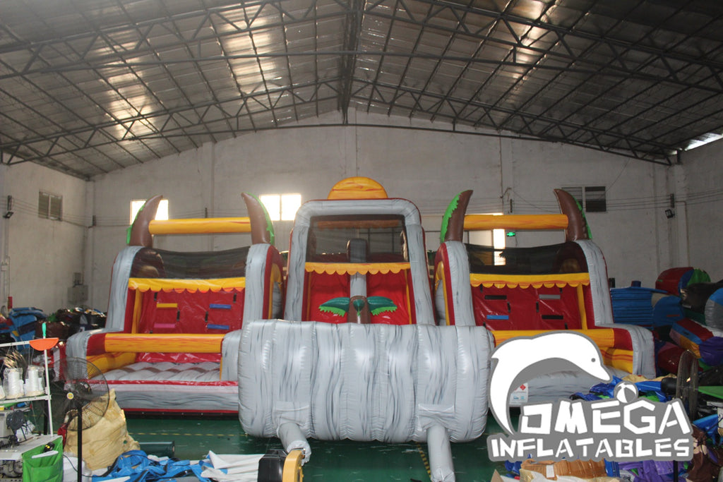 Tropical Lava Inflatable Obstacle Course