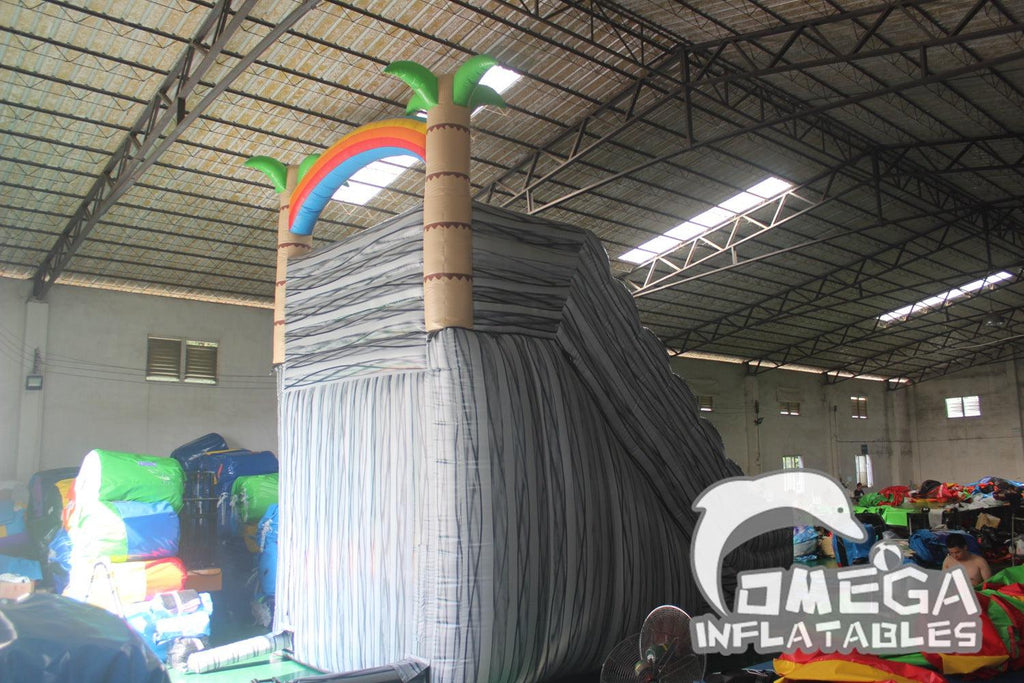 22FT Marble Palm Tree Big Inflatable Water Slide for Sale