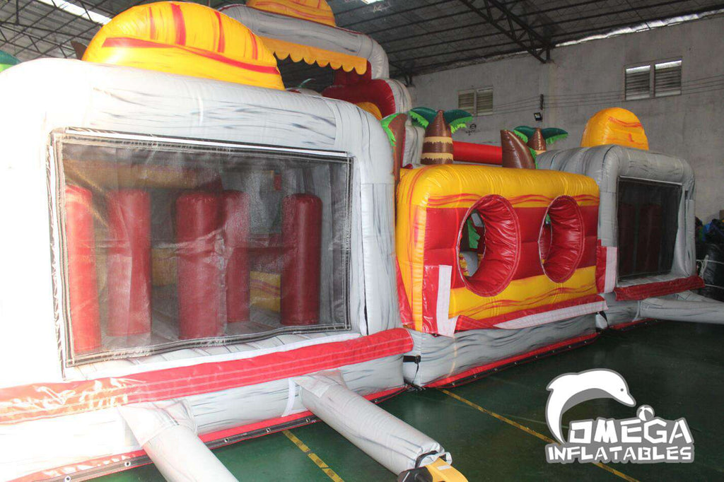 Tropical Lava Inflatable Obstacle Course