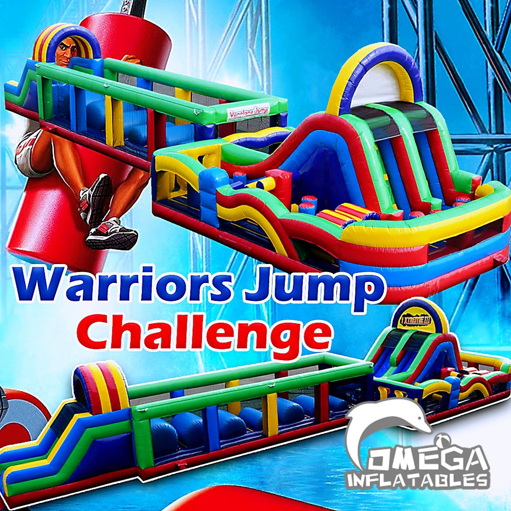 Inflatable Warriors Jump Challenge Xtreme Obstacle Course