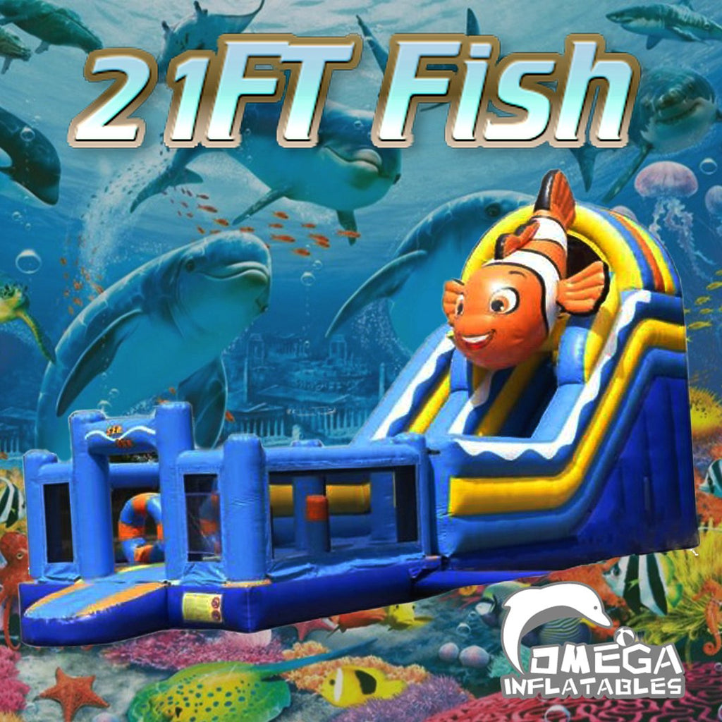 21FT Inflatable Fish Slide
