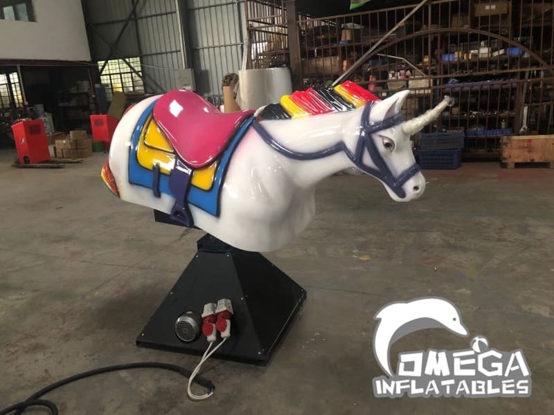 Amusement Park Mechanical Unicorn - 6.2x3.6x5.5FT (1.9x1.1x1.67M) / 616LB (280KG) / 3.49CBM / Without Blower