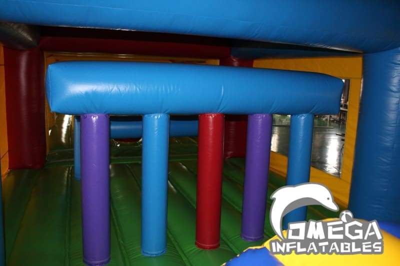 Amusement Park Themed Inflatable Obstacle Course - Omega Inflatables Factory