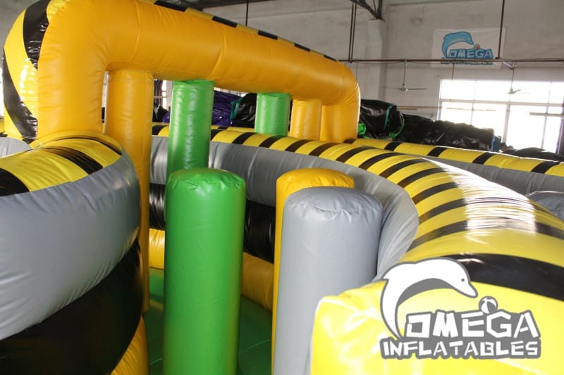 Atomic Rush Inflatable Obstacle Course Connection - Omega Inflatables Factory