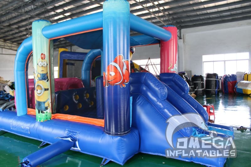 Cartoon Characters Inflatable Obstacle Course