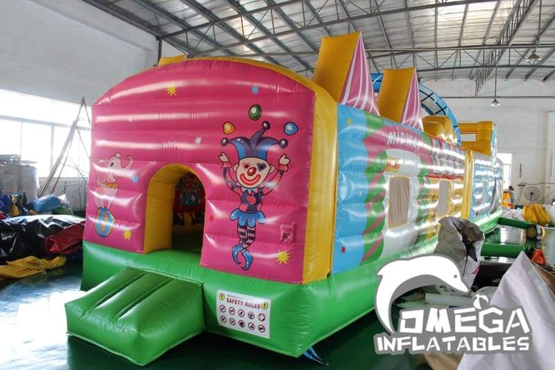 Amusement Park Themed Inflatable Obstacle Course (Two Sections) - Omega Inflatables Factory