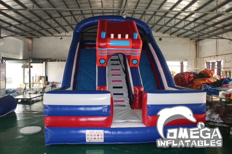 Fire Truck / Fire Engine Inflatable Slide - Omega Inflatables