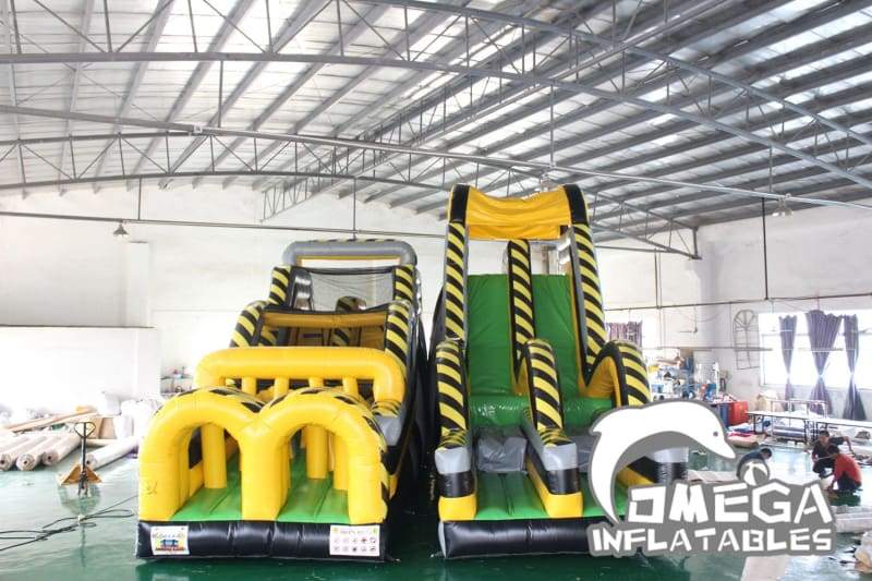 Giant Atomic Rush Inflatable Obstacle Course - Omega Inflatables