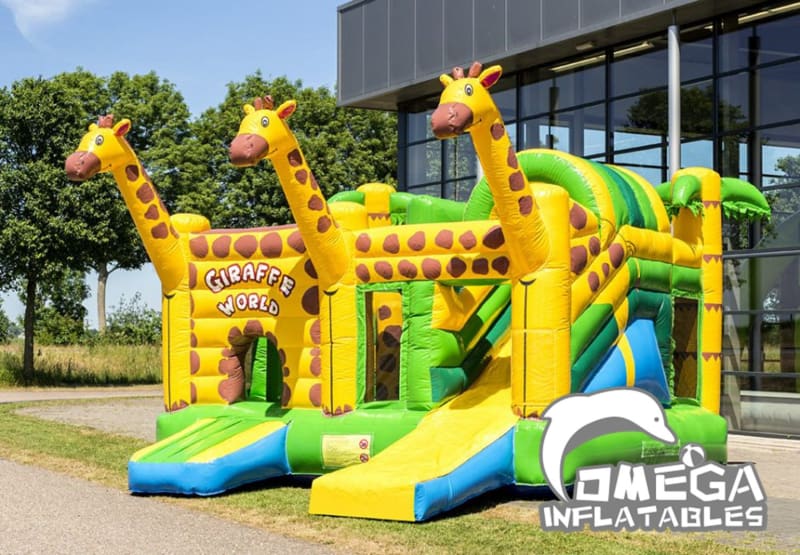 Giraffe inflatables combo jumper