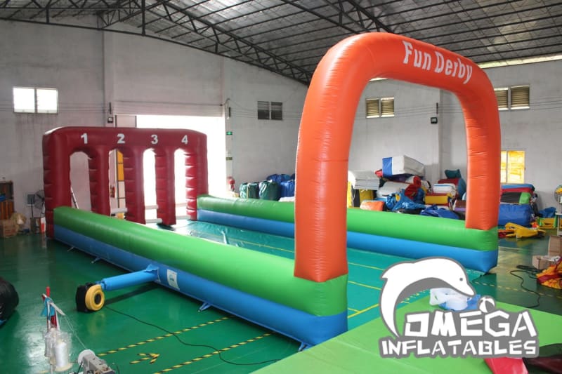 Inflatable 4 Lanes Fun Derby Game