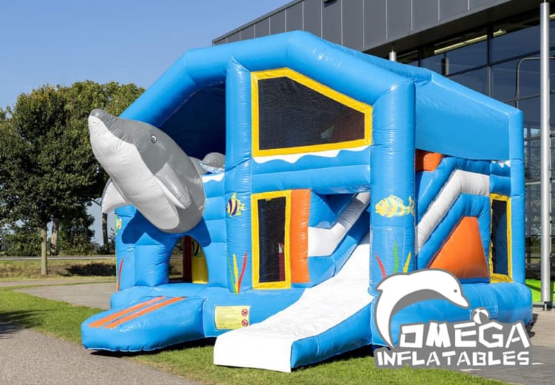 Inflatable Dolphin Jumper with Roof