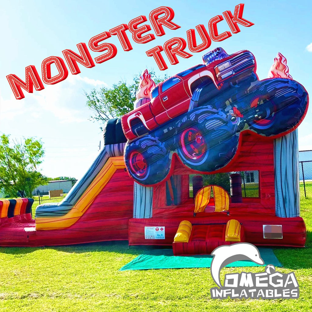 Monster Truck Marble Red Inflatable Dry Combo