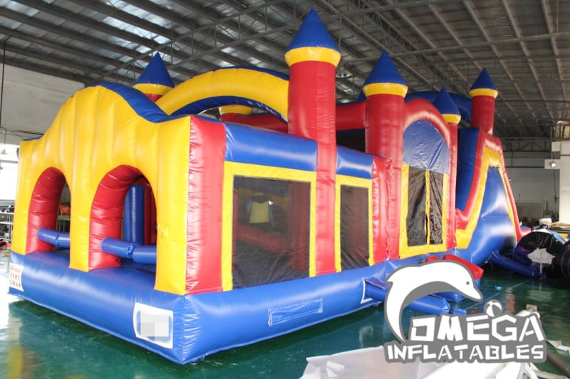 Inflatable Wet & Dry Obstacle Course with Pool (3 sections)