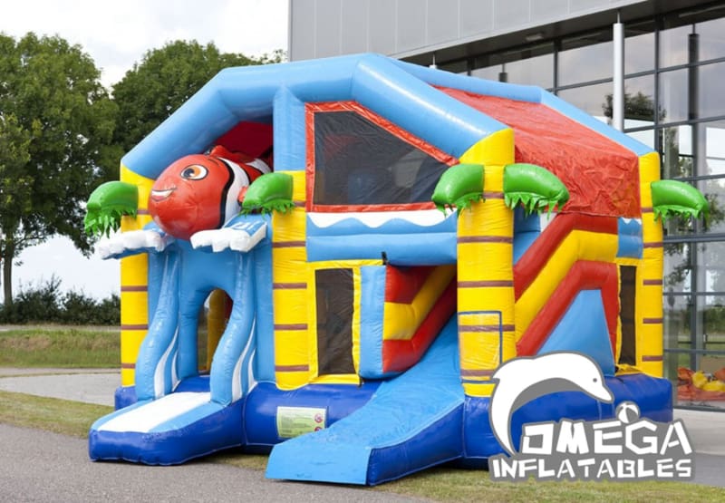 Inflatables Clown fish Jumper Combo with Roof