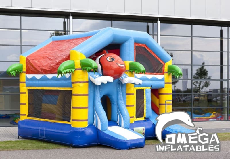 Inflatables Clown fish Jumper Combo with Roof