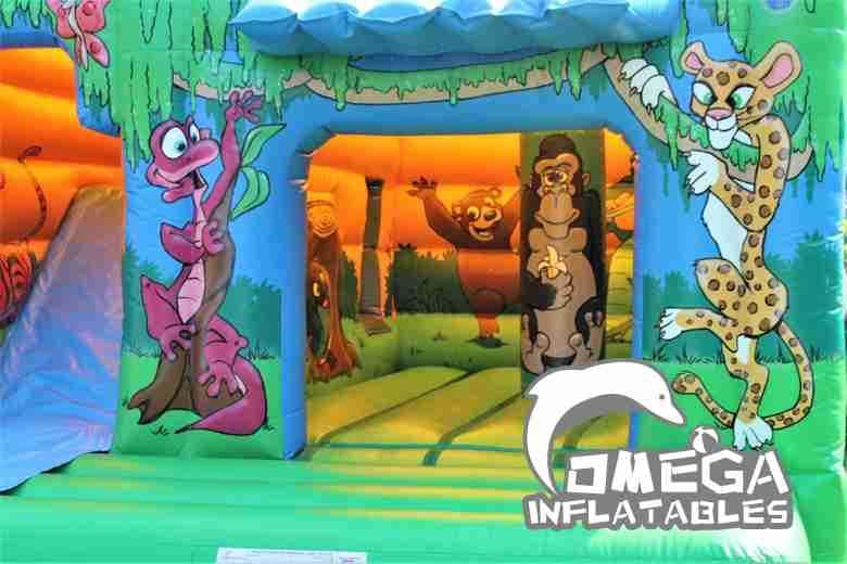 Jungle Bouncy Castle With Slide