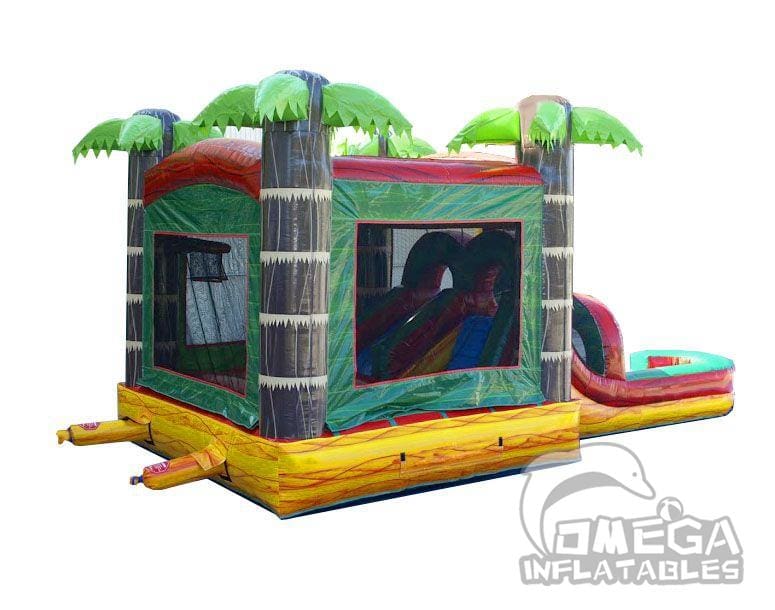 Kids Tropical Fire Marble Inflatable Combo