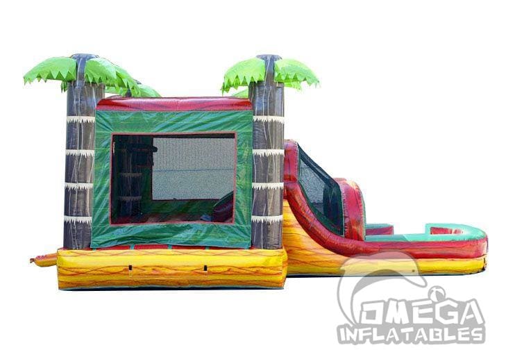 Kids Tropical Fire Marble Inflatable Combo