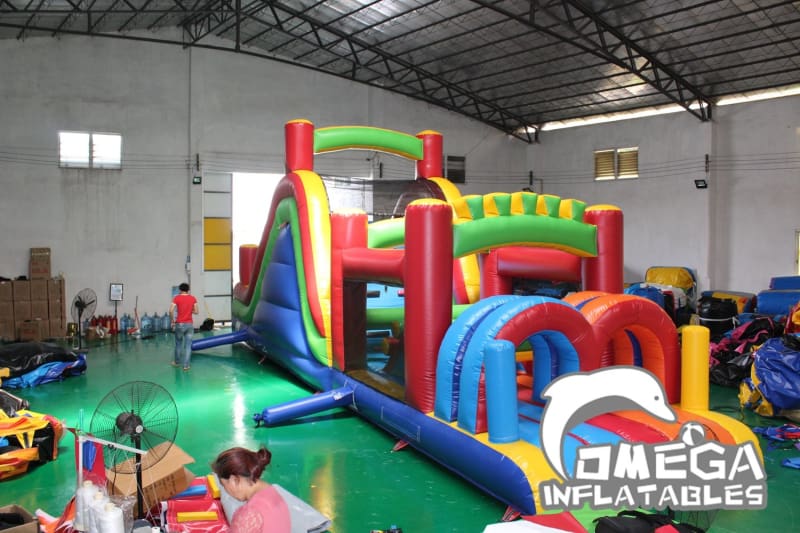 Outdoor Bricks Inflatable Obstacle Course
