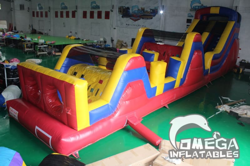 Outdoor Challenge Inflatable Obstacle Course - 50x10x15FT (15x3x4.5M) / 484LB (220KG) / 2.02CBM / Without Blower
