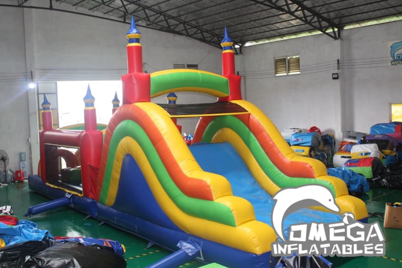 Rainbow Race Inflatable Obstacle Course