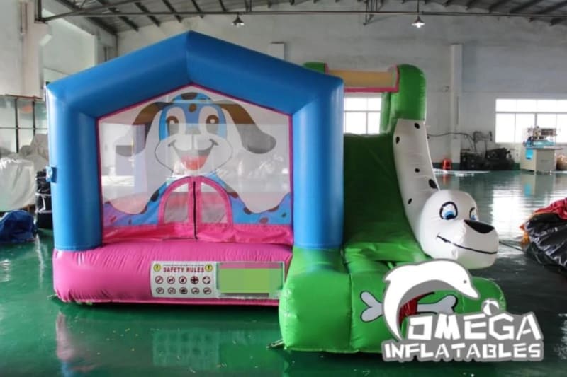 Spotty Dog Inflatable Bouncy Castle with Slide