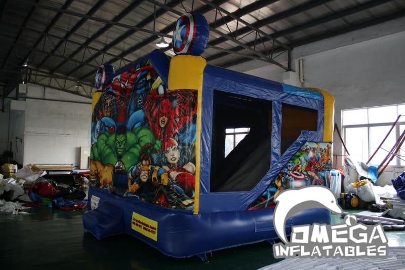 Super Heroes Bounce House with Inside slide