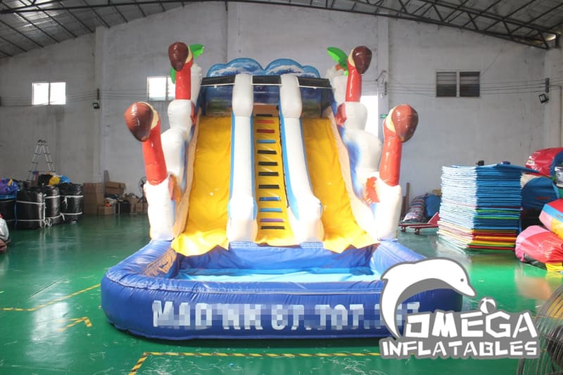 Tropical Flamingo Inflatable Water Slide