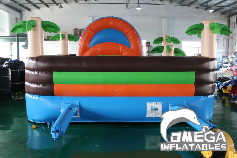 Tropical Palm Tree and Animals Inflatable Bouncy Castle