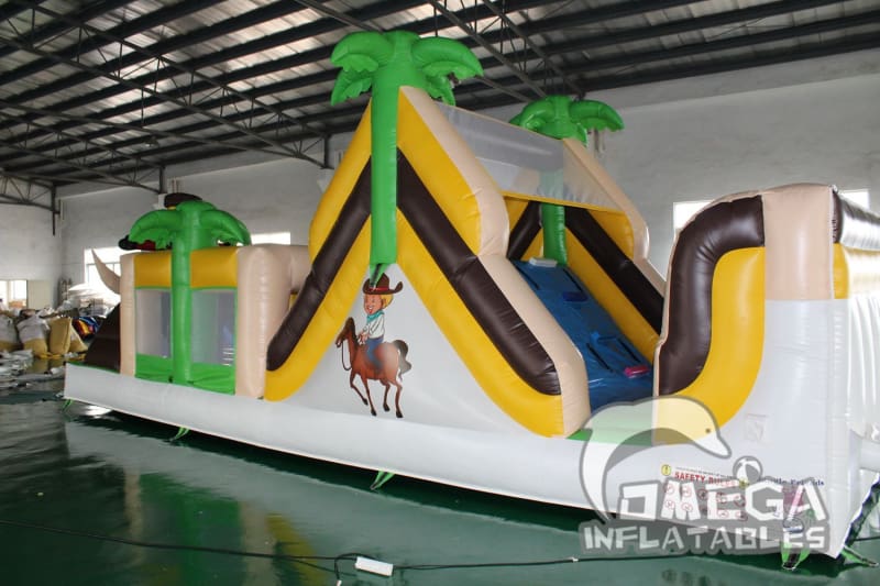 Western Cowboy Adventures Inflatable Obstacle Course